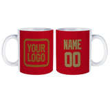 Custom Red Light Khaki Mug