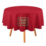 Custom Red Light Khaki Round Table Cloth