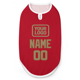 Custom Red Light Khaki Pet Vest