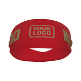 Custom Red Light Khaki Sports headband