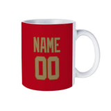 Custom Red Light Khaki Mug