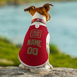 Custom Red Light Khaki Pet Vest