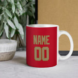 Custom Red Light Khaki Mug