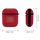 Custom Red Light Khaki AirPods Case