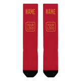 Custom Red Orange Knee-High Sock
