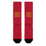 Custom Red Orange Knee-High Sock