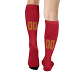 Custom Red Orange Knee-High Sock
