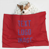 Custom Red Light Purple Pet Blanket