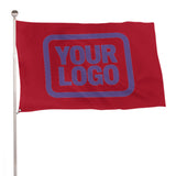 Custom Red Light Purple Flag