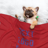 Custom Red Light Purple Pet Blanket