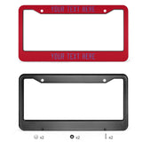 Custom Red Light Purple License Plate Frame