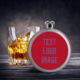 Custom Red Light Purple Hip Flask