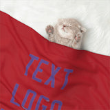 Custom Red Light Purple Pet Blanket