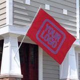 Custom Red Light Purple Flag