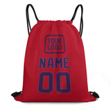 Custom Red Purple Drawstring Bag