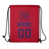 Custom Red Purple Drawstring Bag