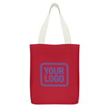 Custom Red Purple Canvas Tote Bag