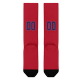Custom Red Purple Knee-High Sock
