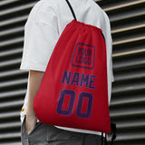 Custom Red Purple Drawstring Bag