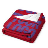 Custom Red Light Purple Blanket