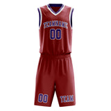 Custom Red Light Purple Basketball Set