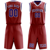 Custom Red Light Purple Basketball Set