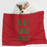 Custom Red Emerald Green Pet Blanket