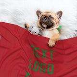 Custom Red Emerald Green Pet Blanket