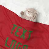 Custom Red Emerald Green Pet Blanket