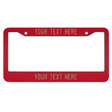 Custom Red Light Khaki License Plate Frame