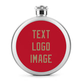 Custom Red Light Khaki Hip Flask