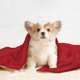 Custom Red Light Khaki Pet Blanket