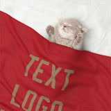 Custom Red Light Khaki Pet Blanket