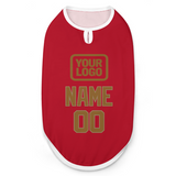 Custom Red Khaki Pet Vest