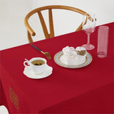 Custom Red Light Khaki Square Table Cloth