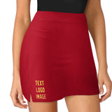 Custom Red Light Yellow A-Line Skort