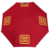 Custom Red Light Yellow Automatic Umbrella