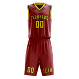 Custom Red Light Yellow Basketball Set