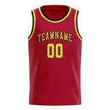 Custom Red & Light Yellow Colors Design Sports Basketball Jersey