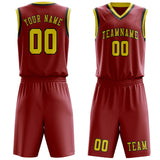 Custom Red Light Yellow Basketball Set