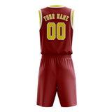 Custom Red Light Yellow Basketball Set