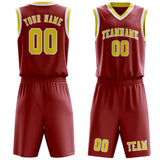 Custom Red Light Yellow Basketball Set