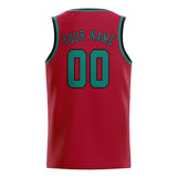 Custom Red & Blue Green Colors Design Sports Basketball Jersey