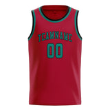 Custom Red & Blue Green Colors Design Sports Basketball Jersey