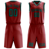 Custom Red Blue Green Basketball Set