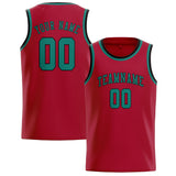 Custom Red & Blue Green Colors Design Sports Basketball Jersey