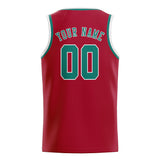 Custom Red & Blue Green Colors Design Sports Basketball Jersey