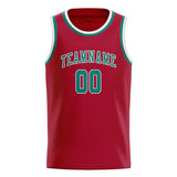 Custom Red & Blue Green Colors Design Sports Basketball Jersey