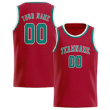 Custom Red & Blue Green Colors Design Sports Basketball Jersey