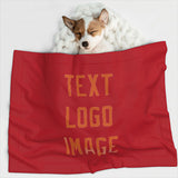 Custom Red Orange Pet Blanket